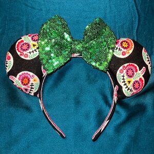 Halloween Sugar Skull Pumpkin Inspired Mickey Ears